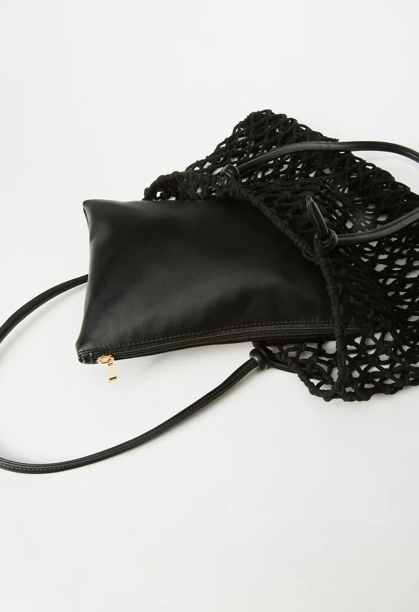 Macrame Tote with Knotted Handles - Image 3
