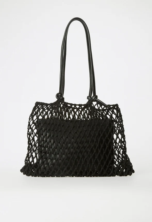 Macrame Tote with Knotted Handles - Image 4