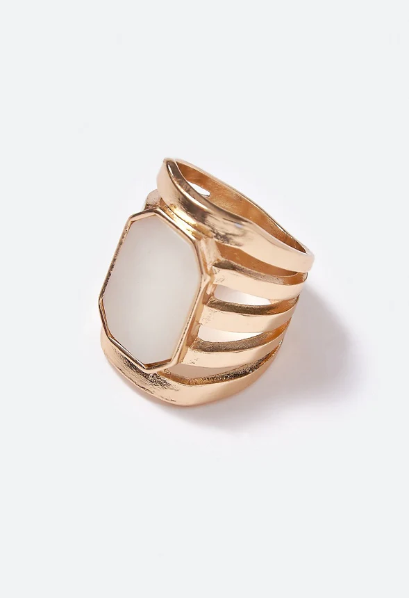 Maeve Mother of Pearl Inlay Ring - Image 2