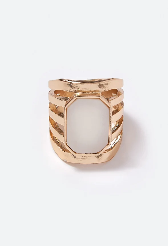 Maeve Mother of Pearl Inlay Ring - Image 4