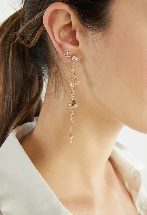 Malia Butterfly Strand Earring Set - Image 2
