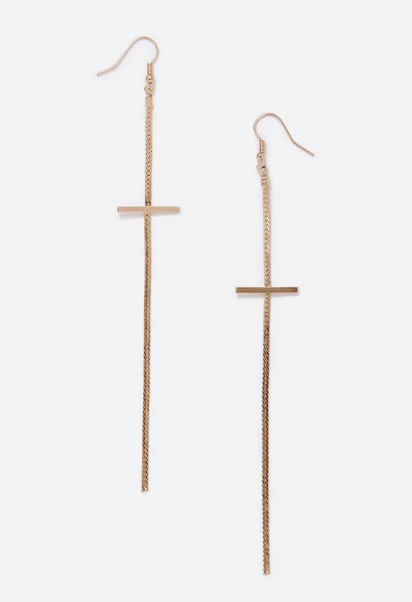Malia Slinky Cross Strand Earrings - Image 2