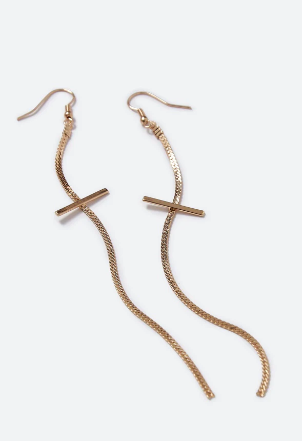 Malia Slinky Cross Strand Earrings - Image 3