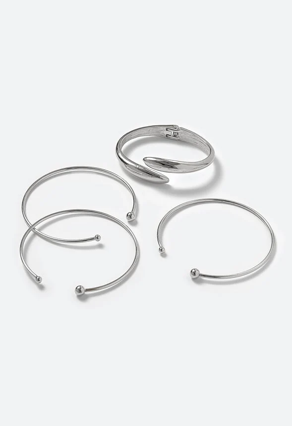 Mare Adjustable Mixed Cuff And Open Bangle Pack - Image 3
