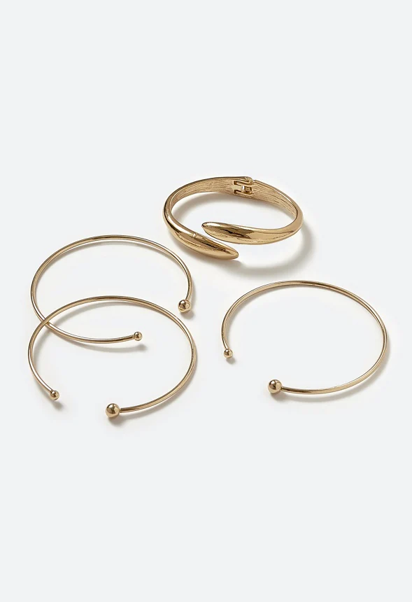 Mare Adjustable Mixed Cuff And Open Bangle Pack - Image 3