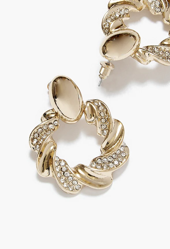 Maren Rhinestone And Twist Studs - Image 2