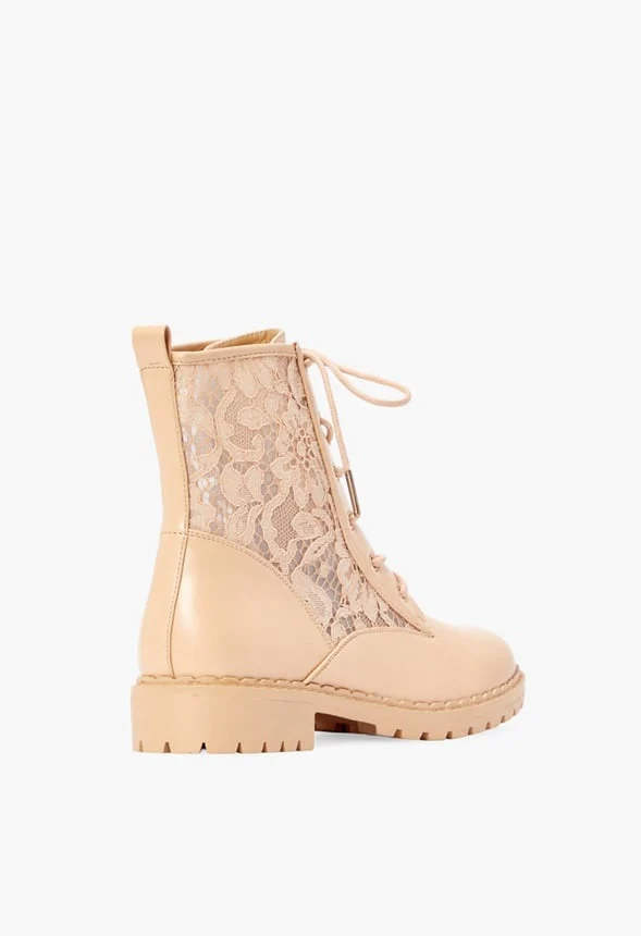 Marina Lace Combat Boot - Image 3