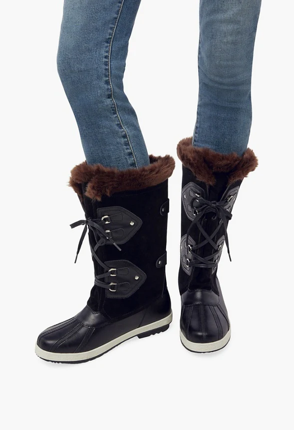 Marley Lace-Up Faux Fur Snow Boot - Image 5
