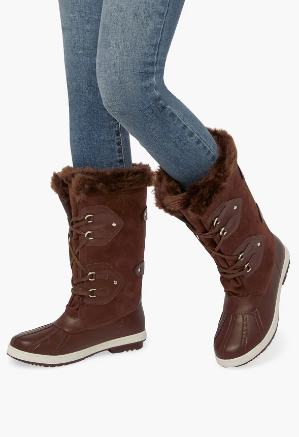Marley Lace-Up Faux Fur Snow Boot - Image 5