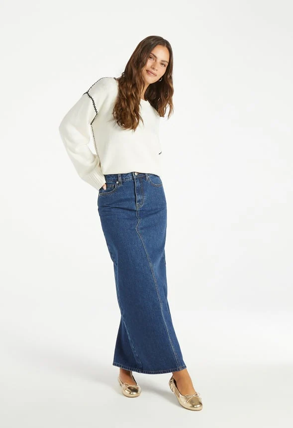 Maxi Denim Skirt - Image 4