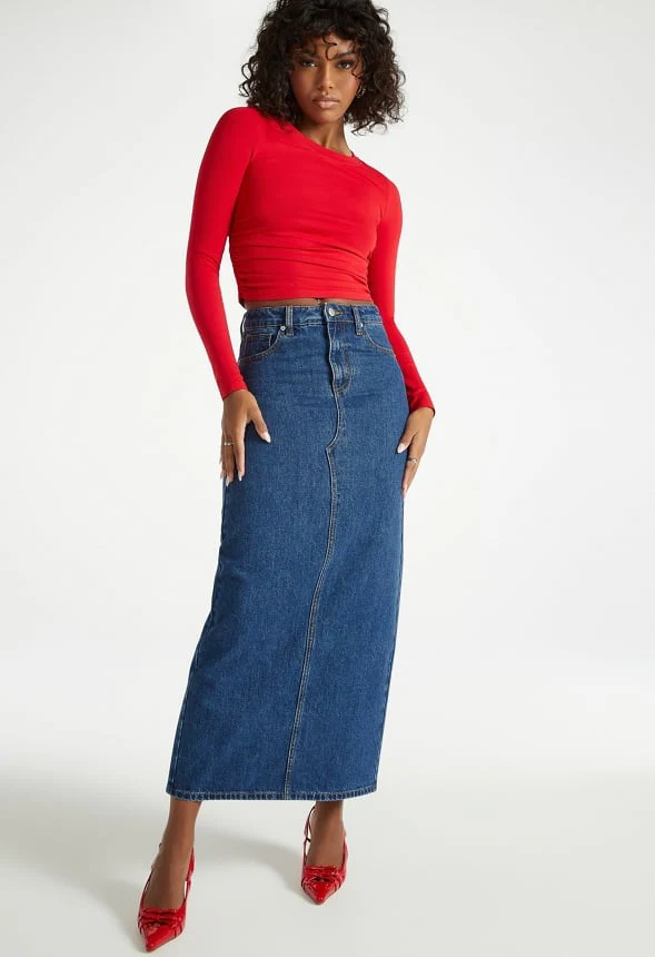 Maxi Denim Skirt - Image 5
