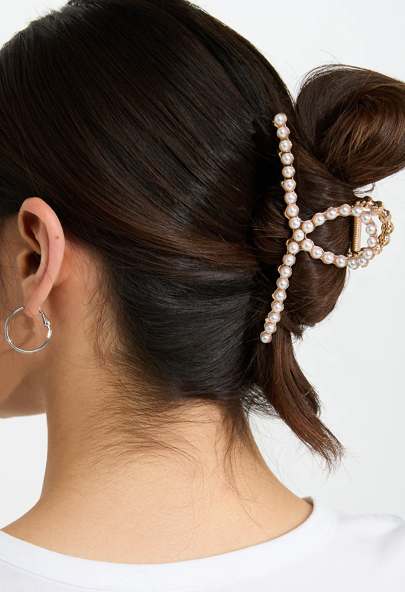 May Pearl Inset Looped Hair Claw