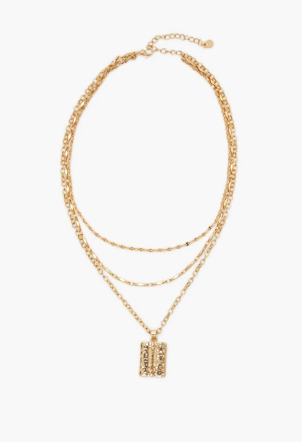 Medallion Layered Chain Necklace