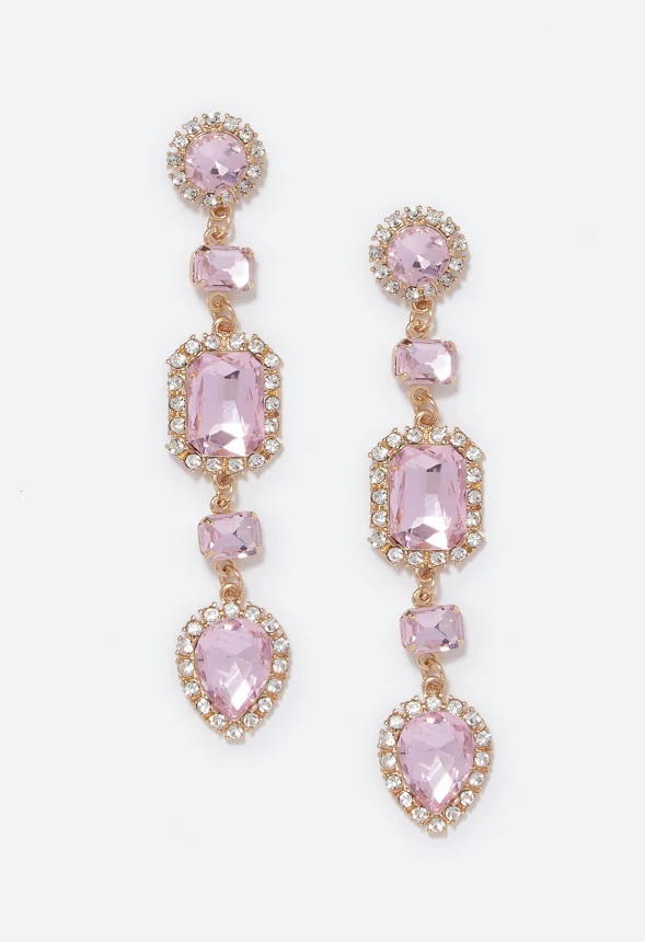 Melissa Mixed Stone Drop Earrings - Image 2