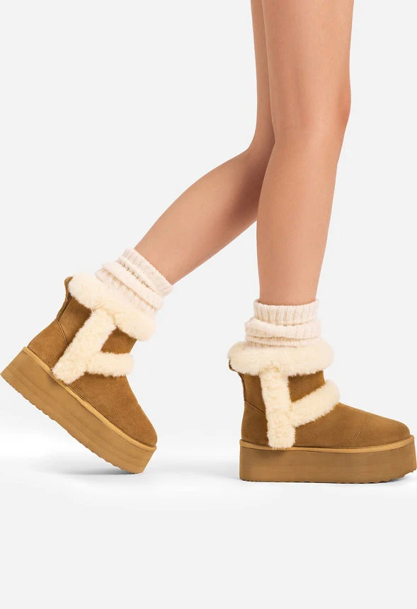 Memory Foam Ankle Boot Fuzzie - Image 2