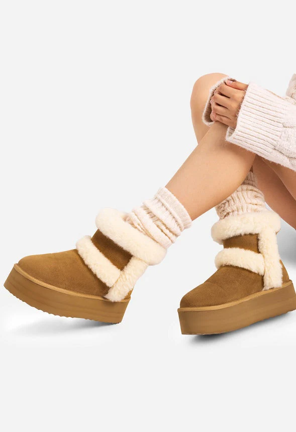 Memory Foam Ankle Boot Fuzzie - Image 7