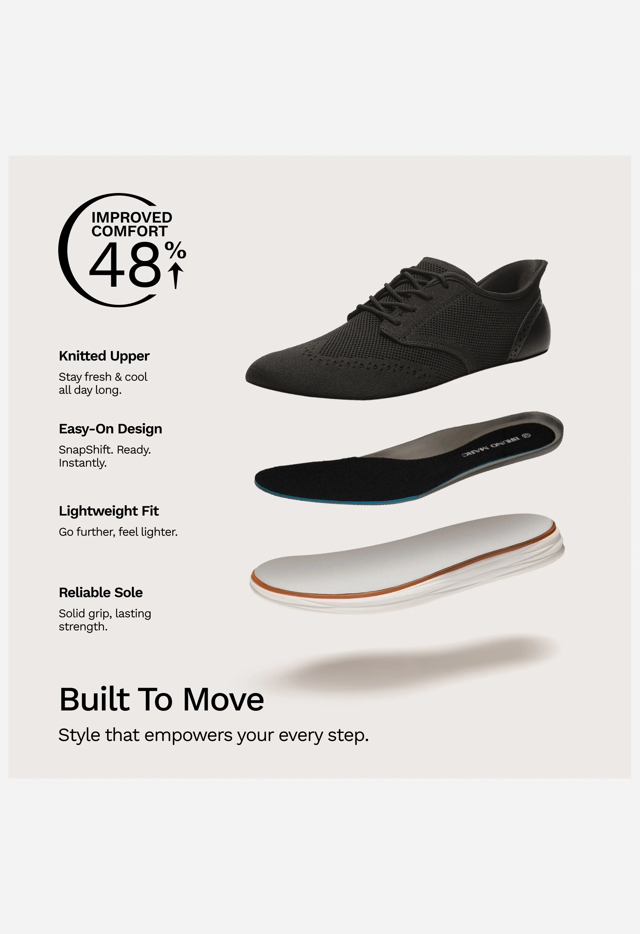Men's Breathable Knit Oxford Sneakers - Image 7