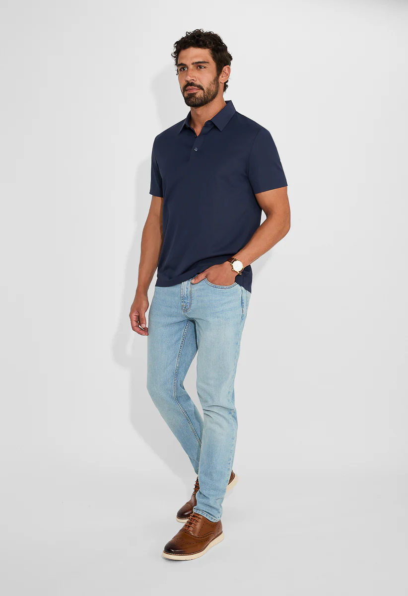 Men’s Breathable Stretch Polo - Image 2