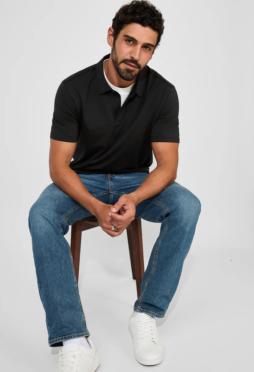 Men’s Breathable Stretch Polo Shirt - Image 3