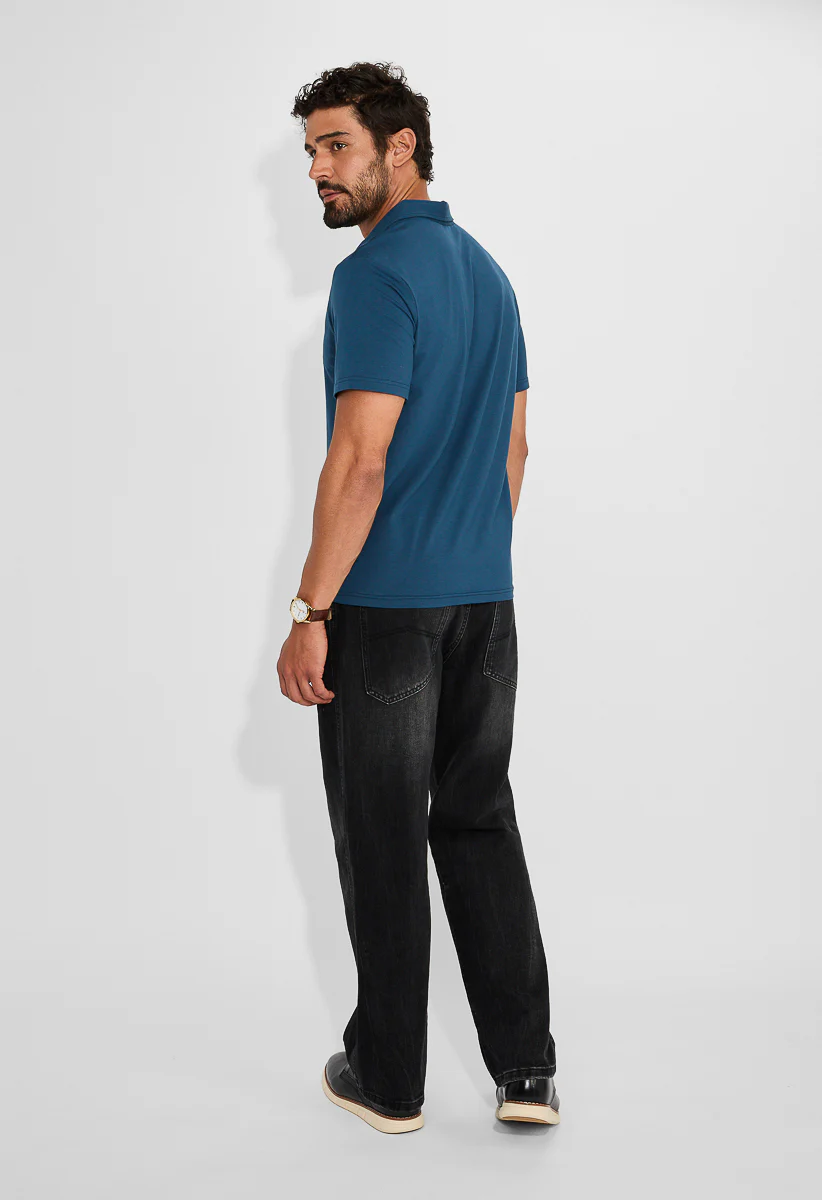 Men’s Breathable Stretch Polo Shirt - Image 3