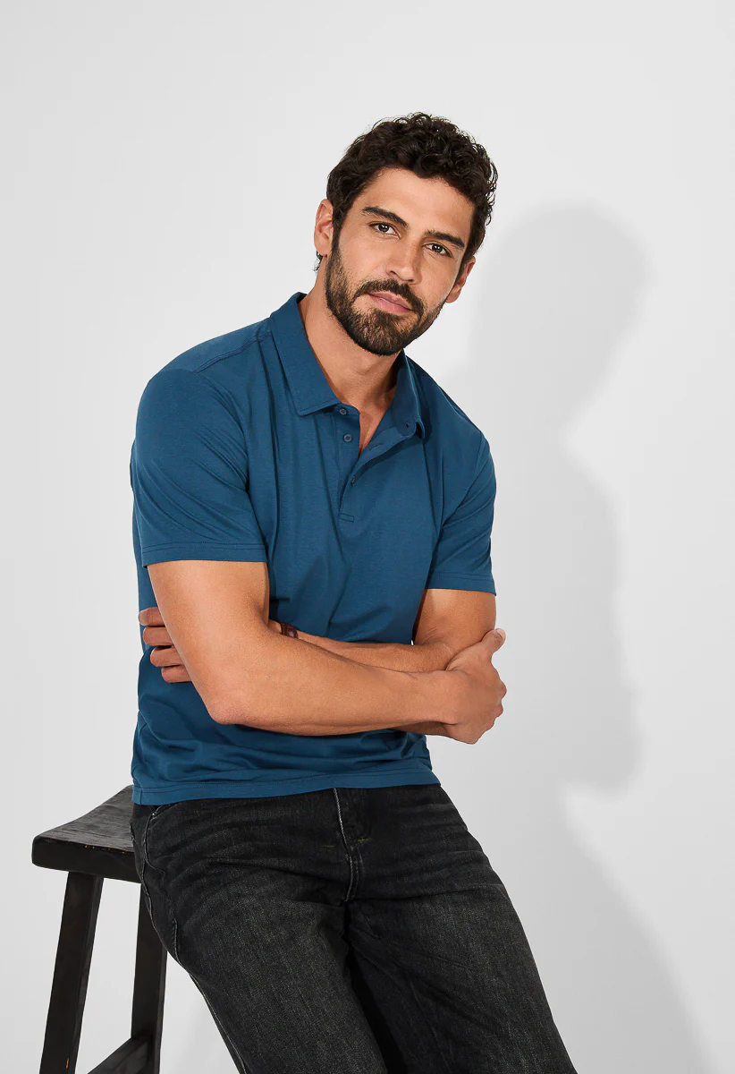 Men’s Breathable Stretch Polo Shirt - Image 4