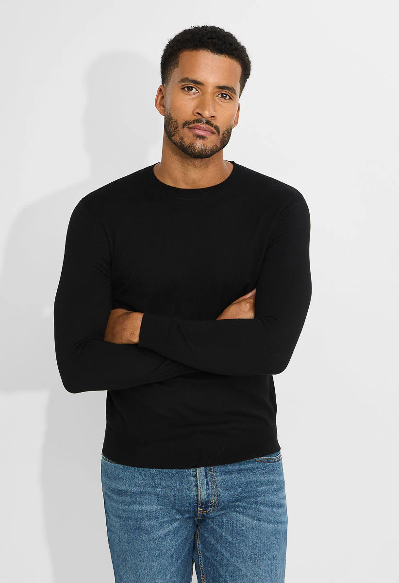 Men's Wool Blend Crewneck Sweater - Image 3