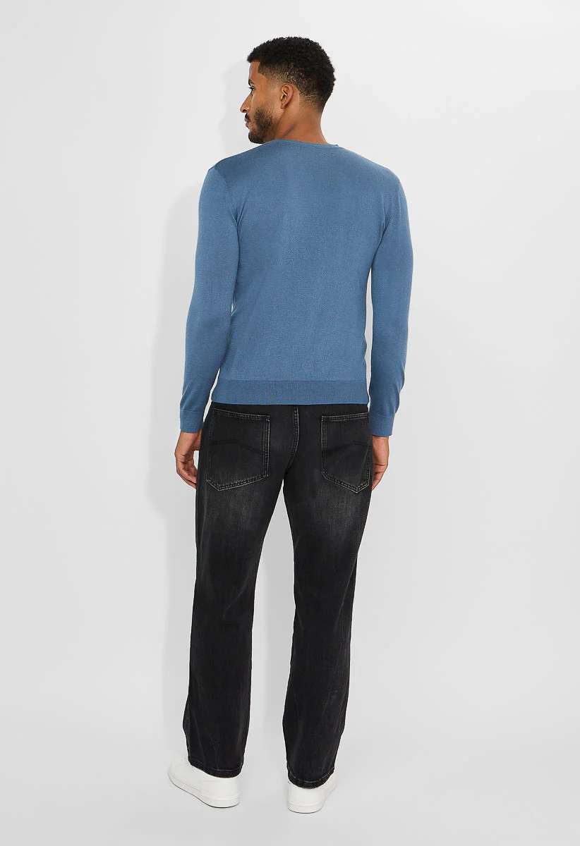 Men's Wool Blend Crewneck Sweater - Image 2