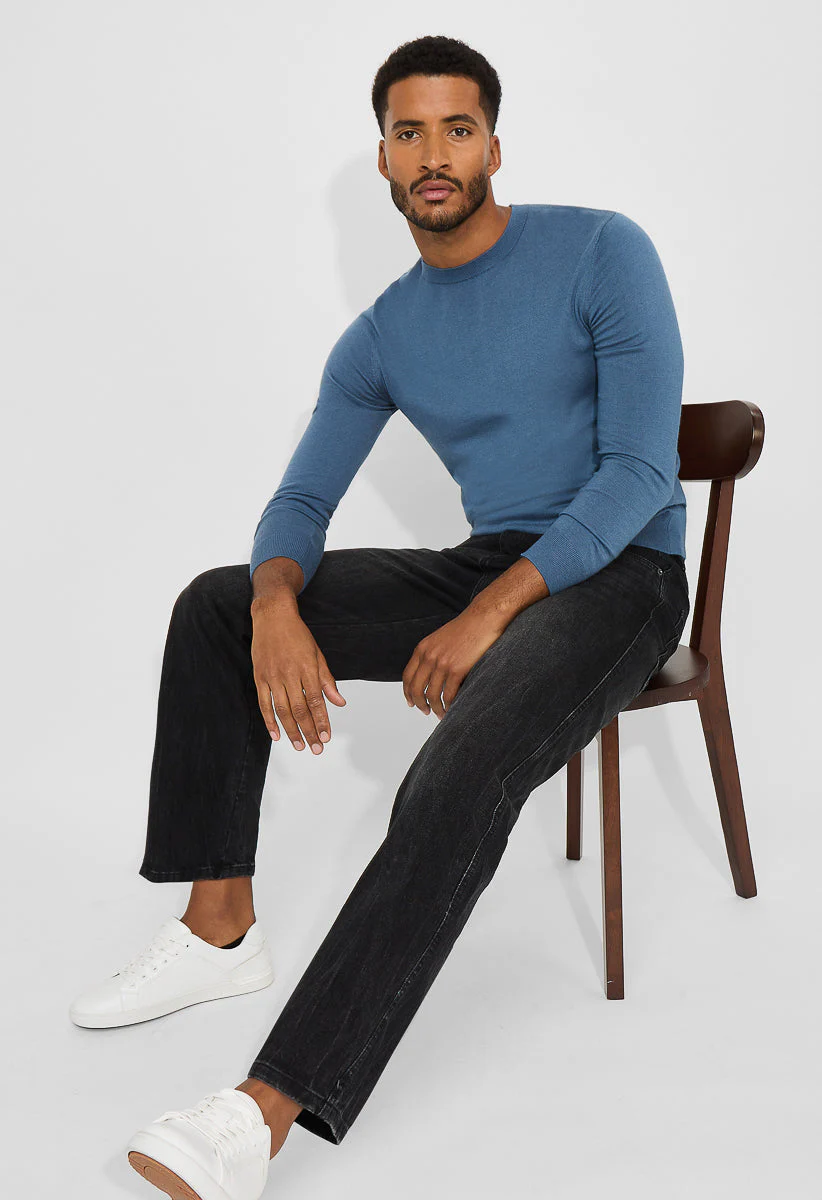 Men's Wool Blend Crewneck Sweater - Image 3