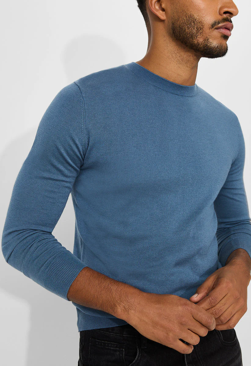 Men's Wool Blend Crewneck Sweater - Image 4
