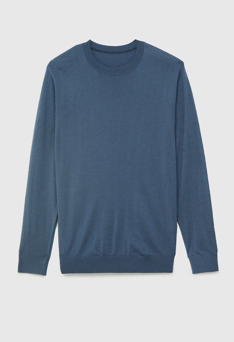 Men's Wool Blend Crewneck Sweater - Image 6