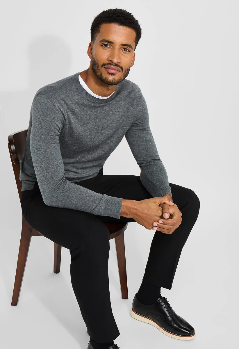 Men's Wool Blend Crewneck Sweater - Image 3