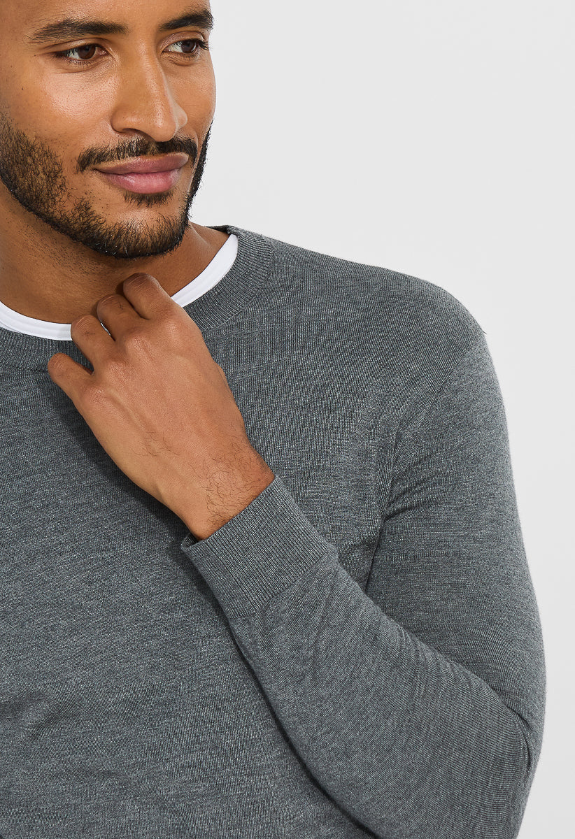 Men's Wool Blend Crewneck Sweater - Image 4