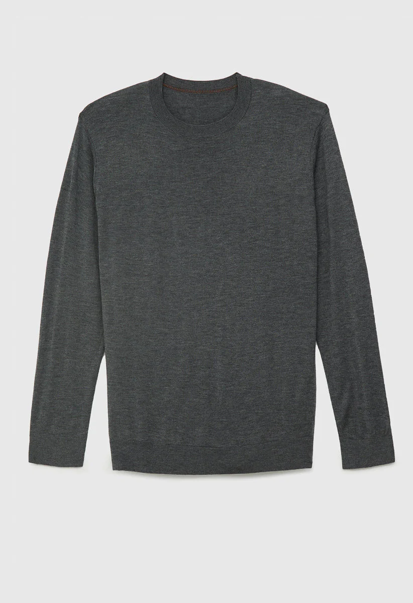 Men's Wool Blend Crewneck Sweater - Image 6
