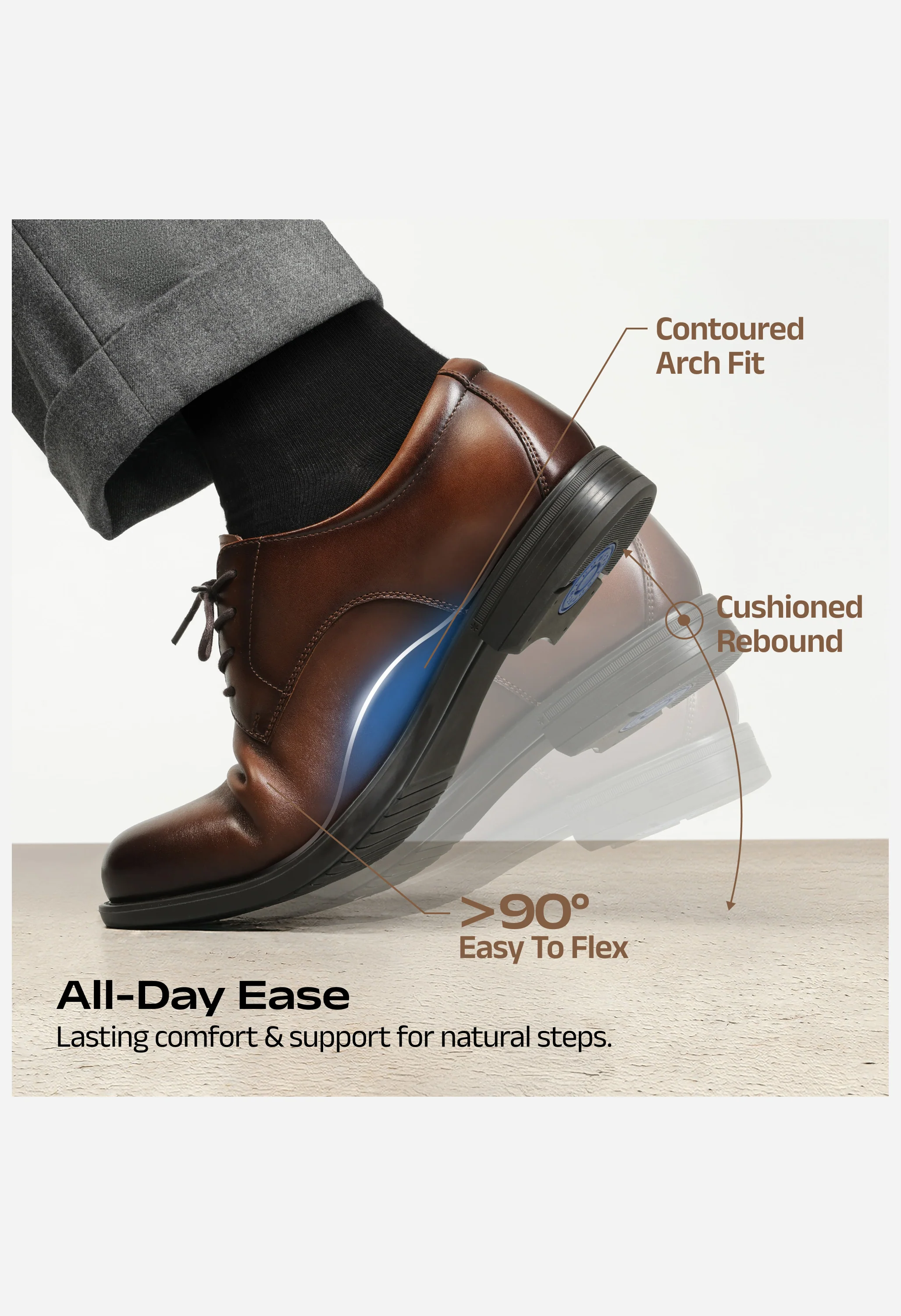 Men's Classic Leather Dress Shoes - Image 3