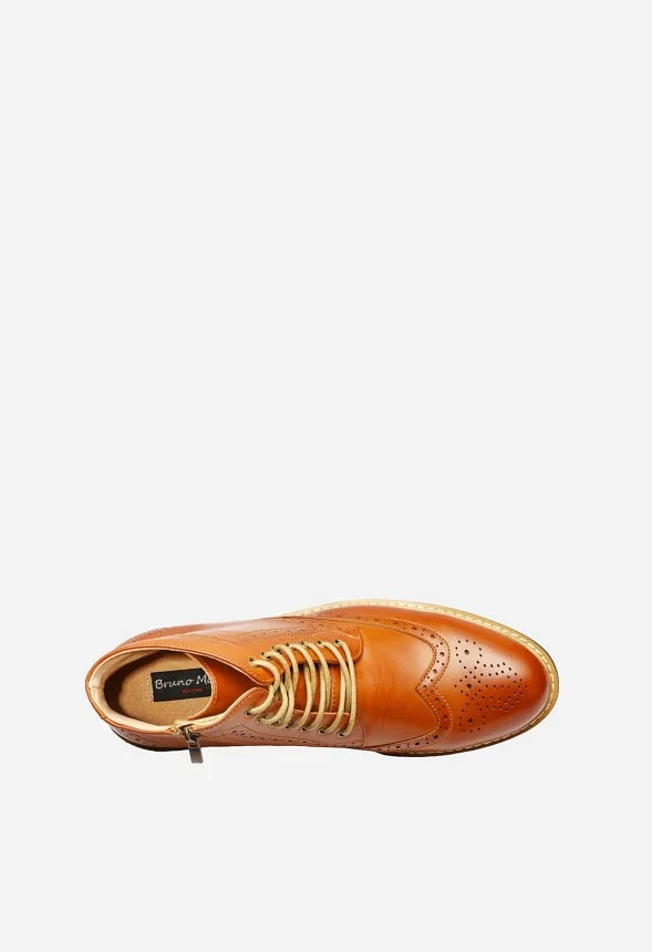 Men's Classic Wingtip Side Zipper Ankle Boot - Image 5