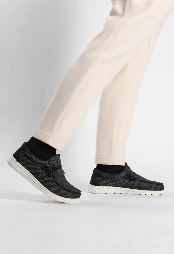 Men's Comfortable Slip-On Knit Loafers - Image 2