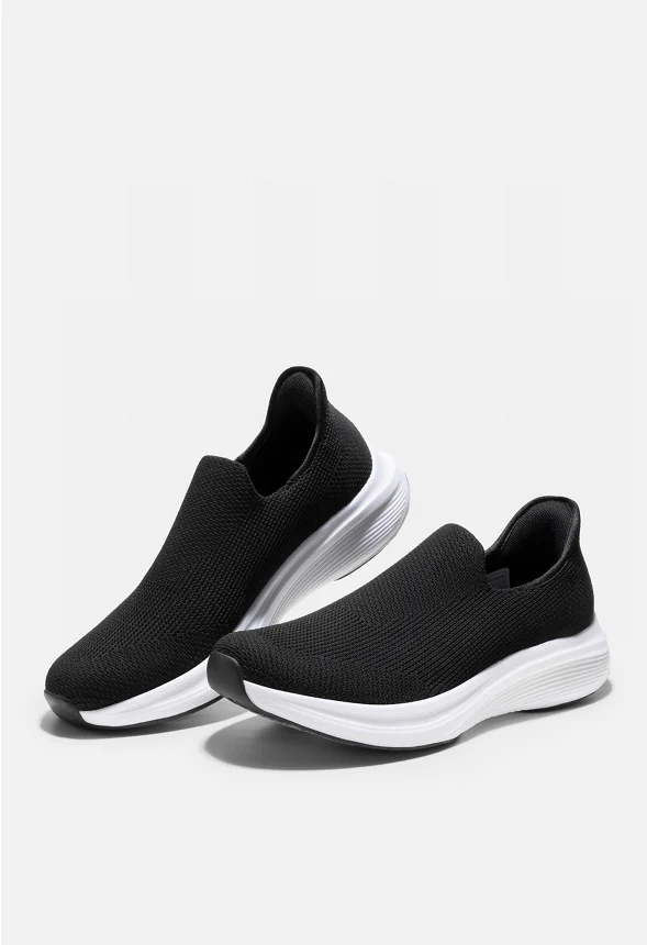 Men's Comfortable Slip-On Knit Walking Shoes - Image 4