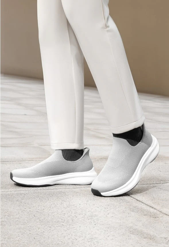 Men's Comfortable Slip-On Knit Walking Shoes - Image 3