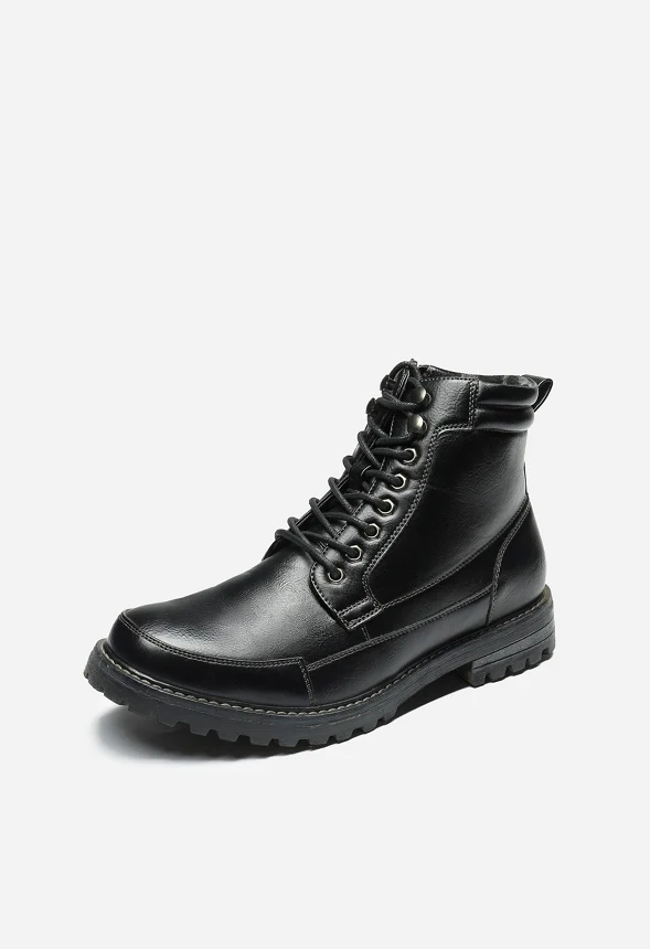 Men's Motorcycle Lace-Up Combat Boot - Image 3