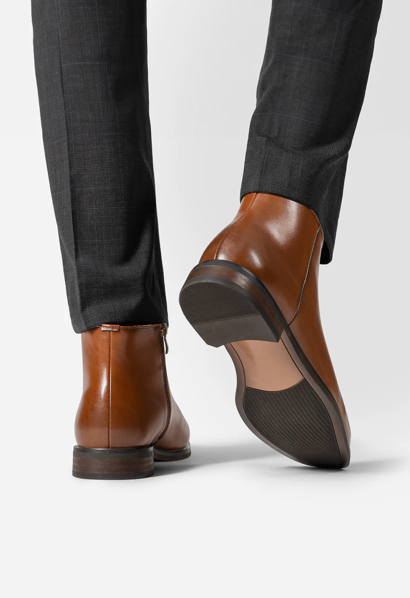 Men's Faux Leather Chelsea Boots - Image 7