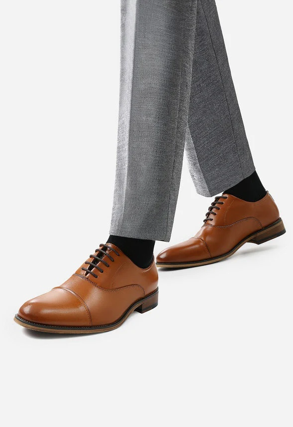 Men's Formal Cap Toe Oxford Shoes - Image 2
