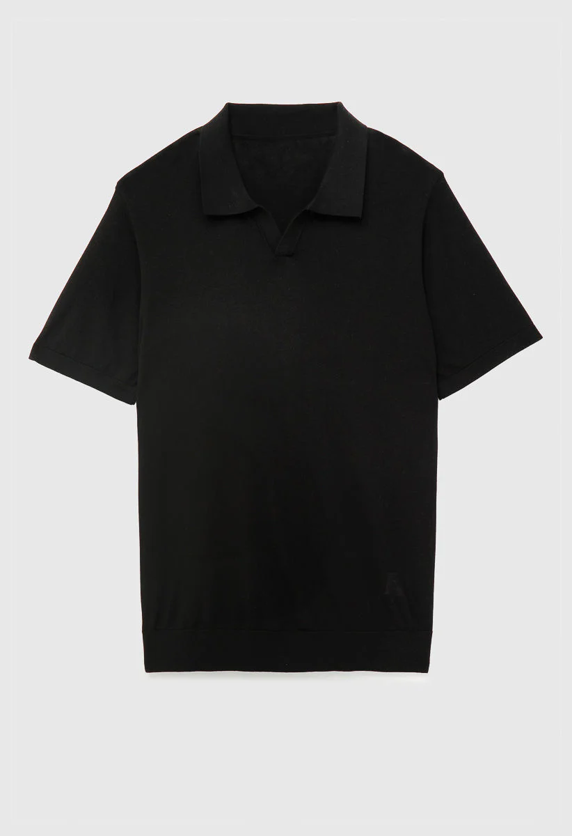 Men's Wool Blend Short Sleeve Silk Soft Knit Polo - Image 6