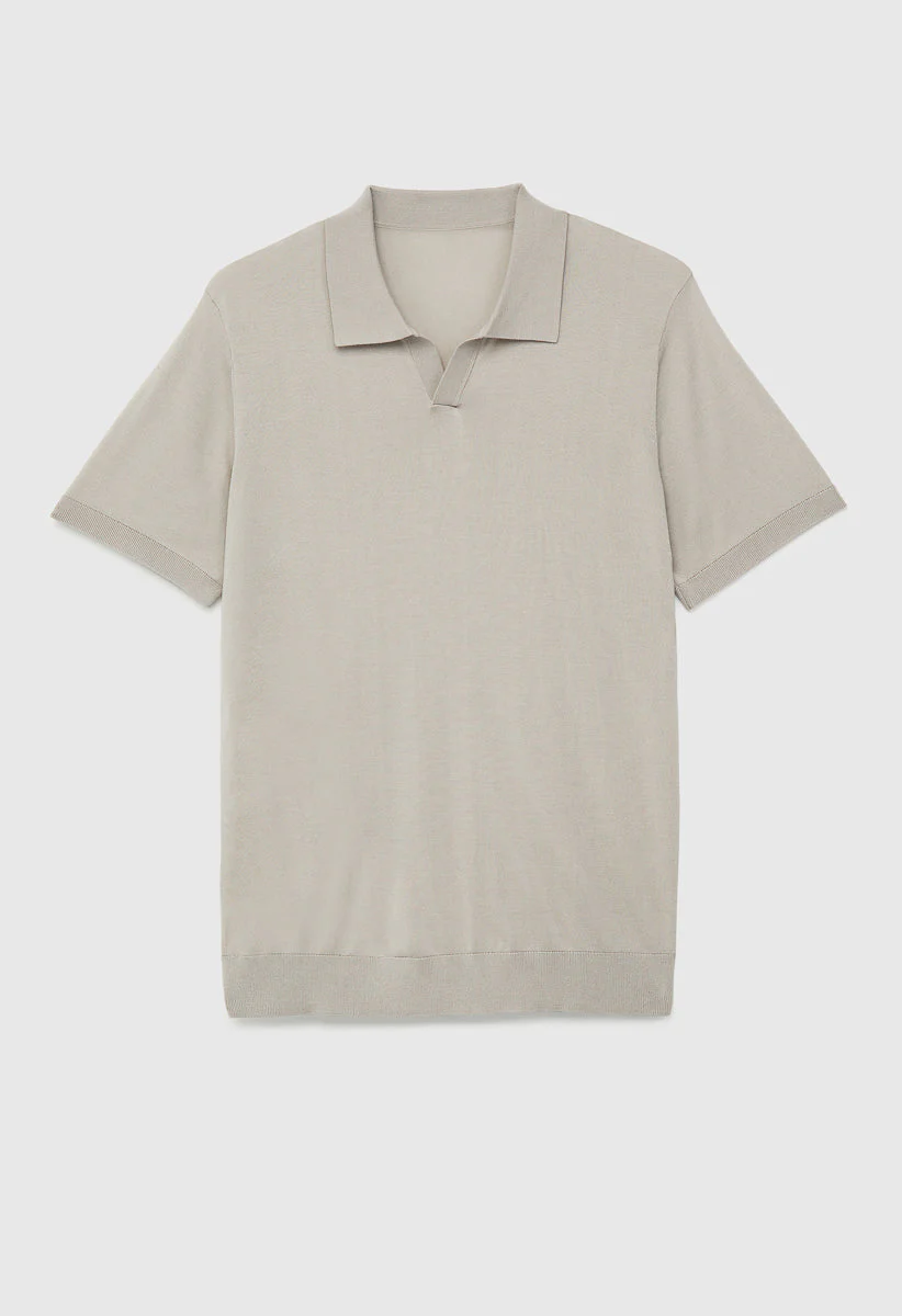 Men's Wool Blend Short Sleeve Silk Soft Knit Polo - Image 6