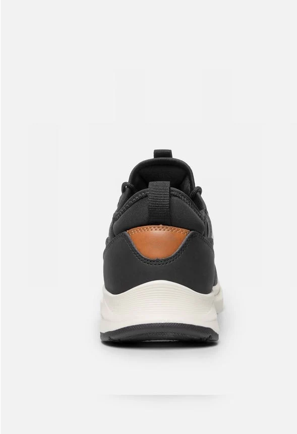 Men's Slip-On PU Leather Knit Sneakers - Image 5
