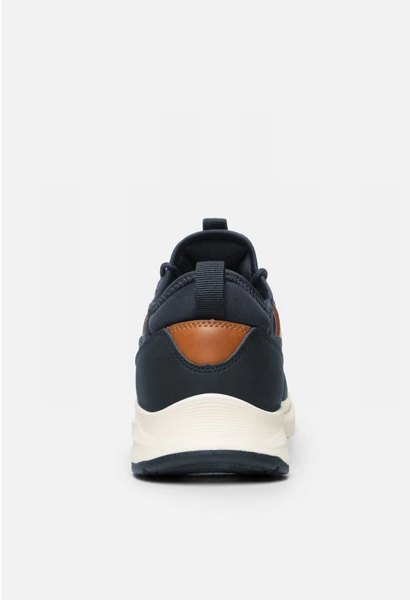 Men's Slip-On PU Leather Knit Sneakers - Image 5