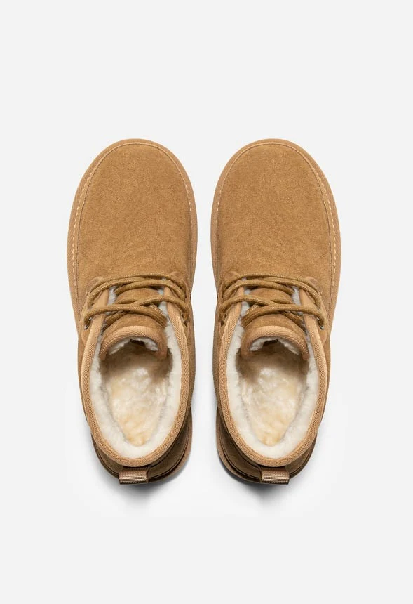 Men's Suede Fur Snow Boots - Image 5