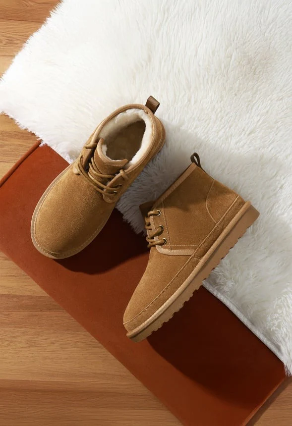 Men's Suede Fur Snow Boots - Image 8
