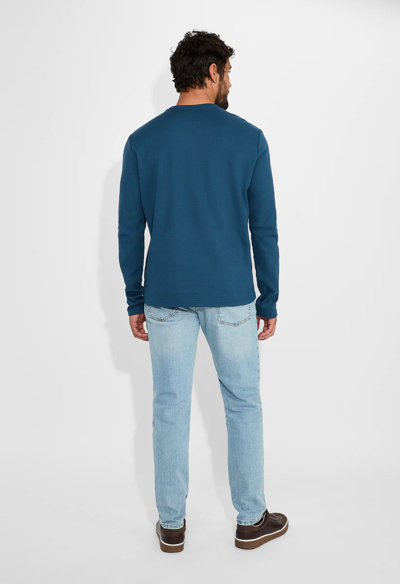 Men‘s Waffle Crew Neck T Shirt - Image 3