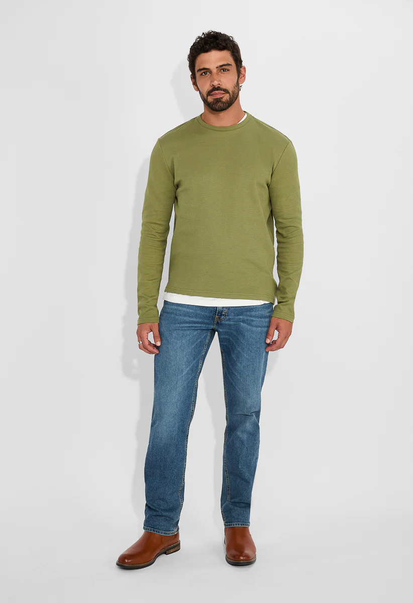 Men‘s Waffle Crew Neck T Shirt - Image 3