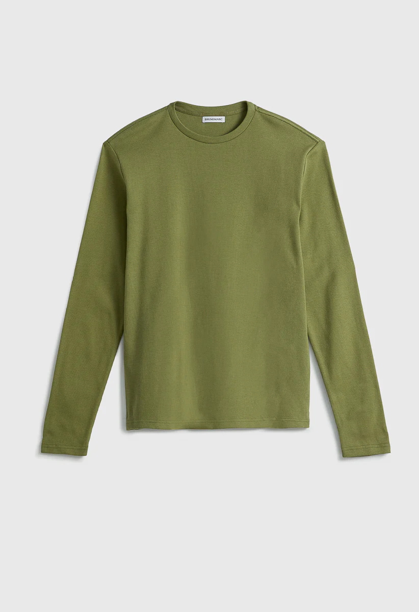 Men‘s Waffle Crew Neck T Shirt - Image 7